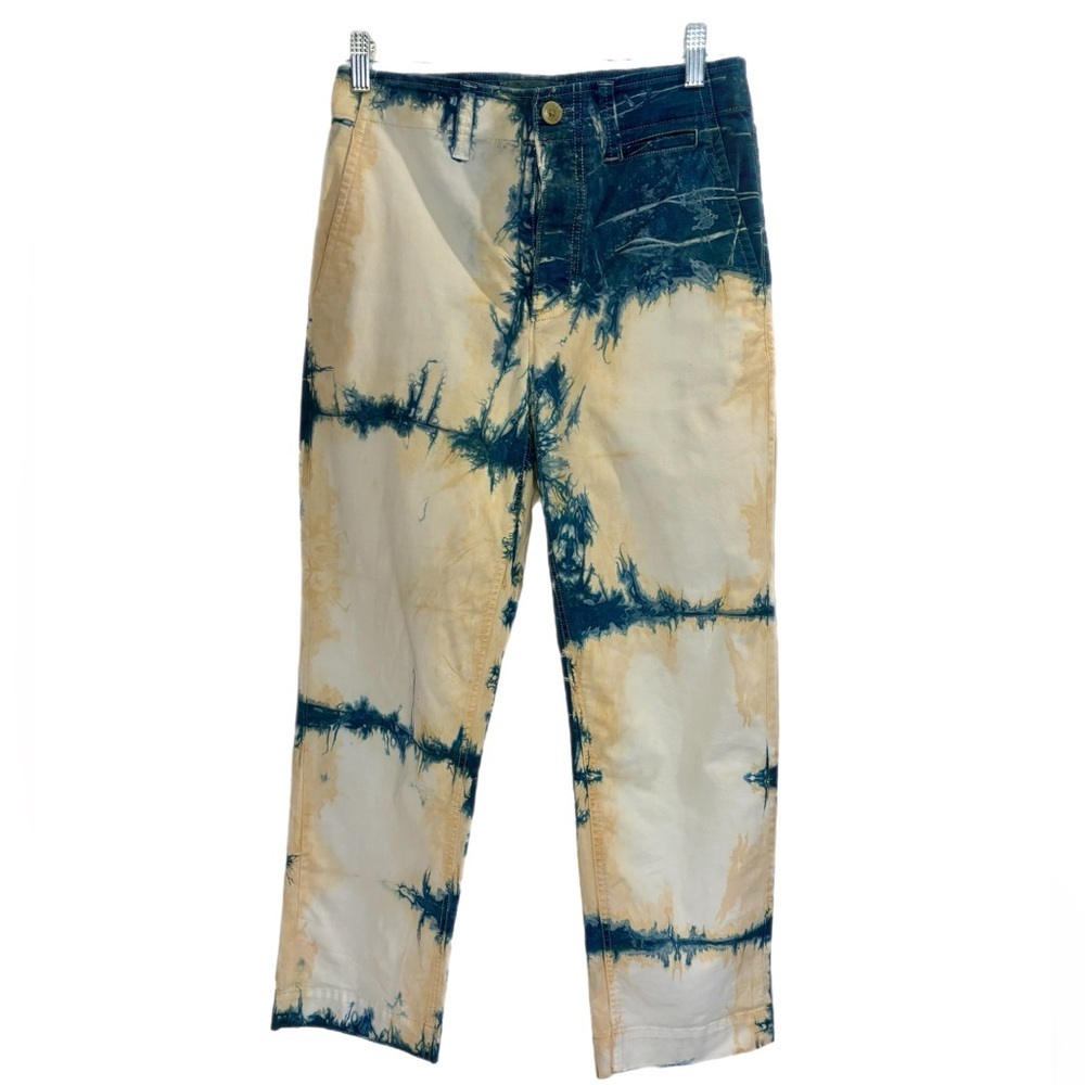 Everlane blue & cream tie dyed pants rn #139393